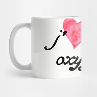 J'aime mon oxygène, logo foncé Mug